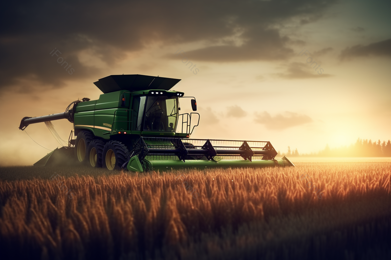 在工作的现代农业收割机,高清,摄影图,摄影图片,图片大全,摄影图免费下载